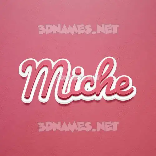 miche in Red Scribble style - 3D name wallpaper miche in Red Scribble style - 3D name wallpaper