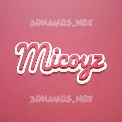 micoyz in Red Scribble style - 3D name wallpaper micoyz in Red Scribble style - 3D name wallpaper