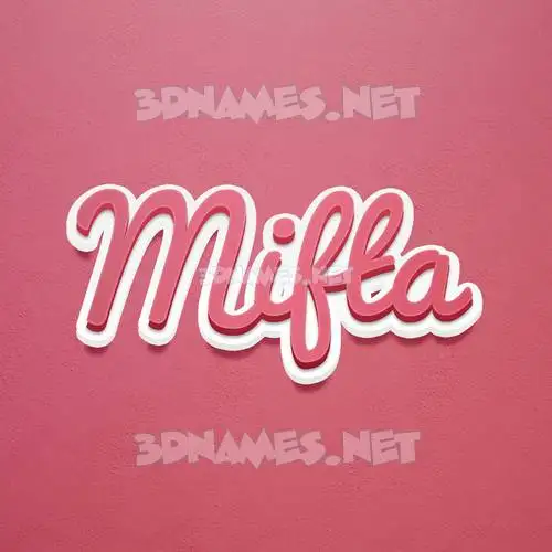 mifta in Red Scribble style - 3D name wallpaper mifta in Red Scribble style - 3D name wallpaper