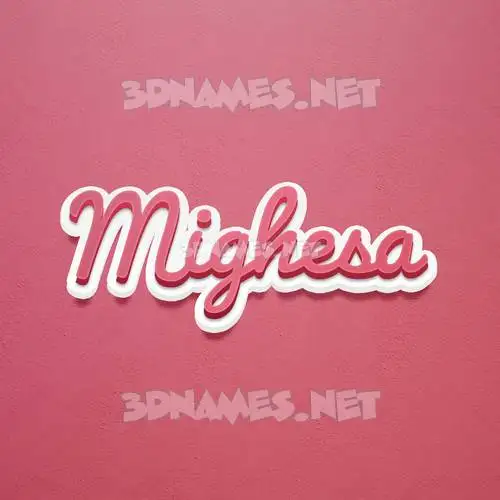 mighesa in Red Scribble style - 3D name wallpaper mighesa in Red Scribble style - 3D name wallpaper