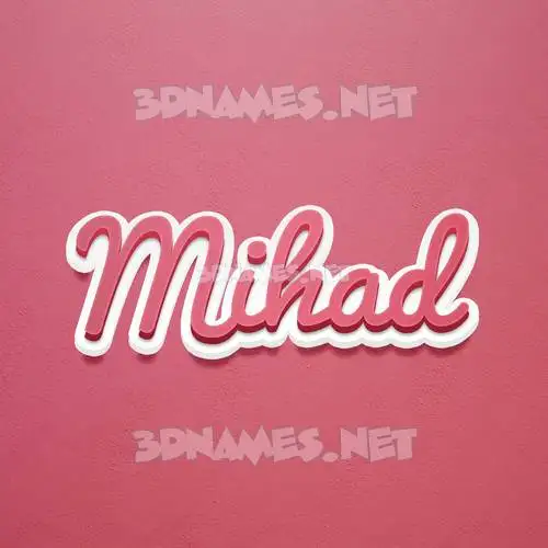 mihad in Red Scribble style - 3D name wallpaper mihad in Red Scribble style - 3D name wallpaper