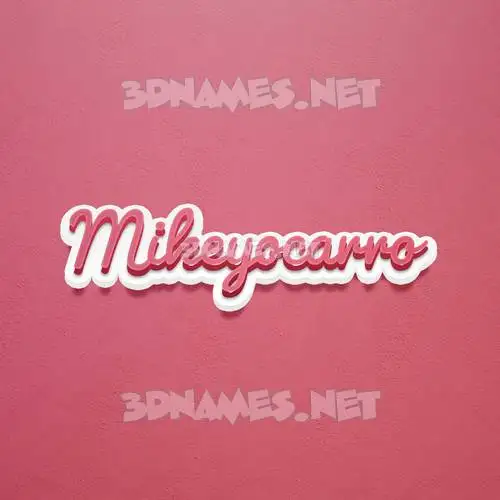 mikeyocarro in Red Scribble style - 3D name wallpaper mikeyocarro in Red Scribble style - 3D name wallpaper