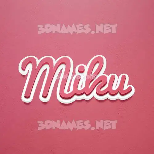 miku in Red Scribble style - 3D name wallpaper miku in Red Scribble style - 3D name wallpaper