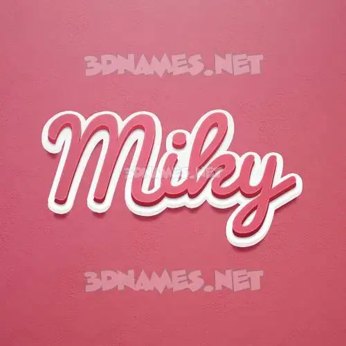 miky in Red Scribble style - 3D name wallpaper miky in Red Scribble style - 3D name wallpaper