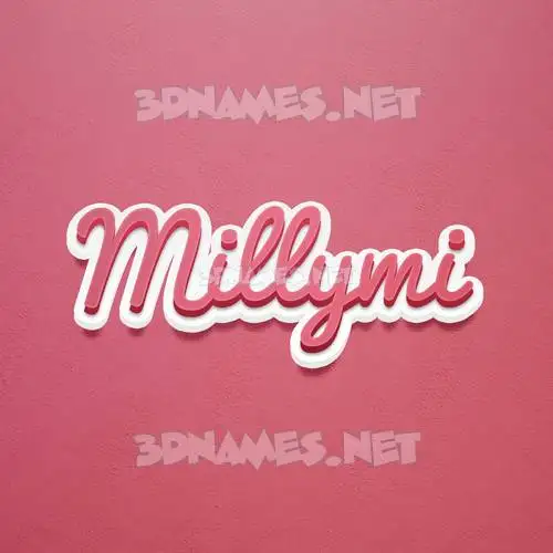 millymi in Red Scribble style - 3D name wallpaper millymi in Red Scribble style - 3D name wallpaper