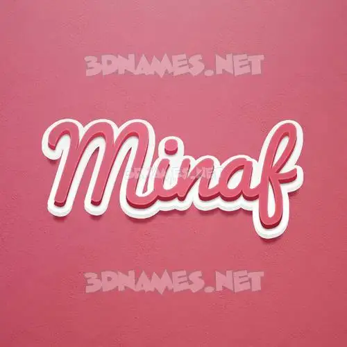 minaf in Red Scribble style - 3D name wallpaper minaf in Red Scribble style - 3D name wallpaper