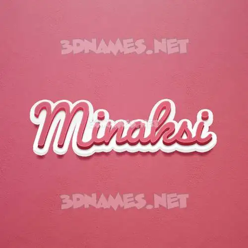 minaksi in Red Scribble style - 3D name wallpaper
