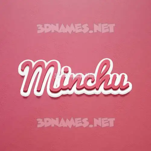 minchu in Red Scribble style - 3D name wallpaper minchu in Red Scribble style - 3D name wallpaper