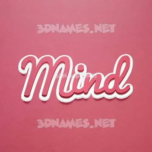 mind in Red Scribble style - 3D name wallpaper mind in Red Scribble style - 3D name wallpaper