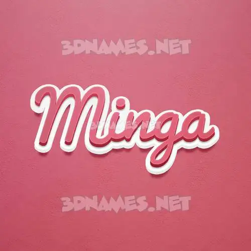 minga in Red Scribble style - 3D name wallpaper minga in Red Scribble style - 3D name wallpaper