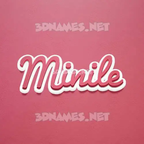 minile in Red Scribble style - 3D name wallpaper minile in Red Scribble style - 3D name wallpaper