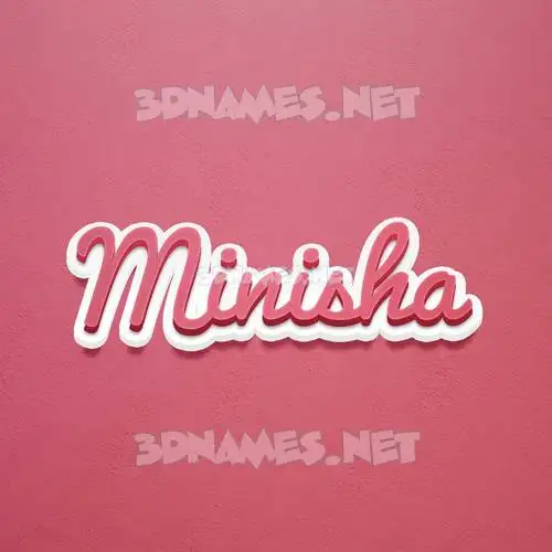 minisha in Red Scribble style - 3D name wallpaper minisha in Red Scribble style - 3D name wallpaper