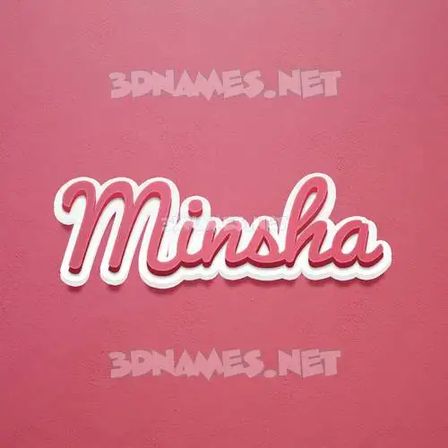 minsha in Red Scribble style - 3D name wallpaper minsha in Red Scribble style - 3D name wallpaper