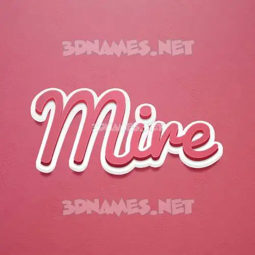 mire in Red Scribble style - 3D name wallpaper