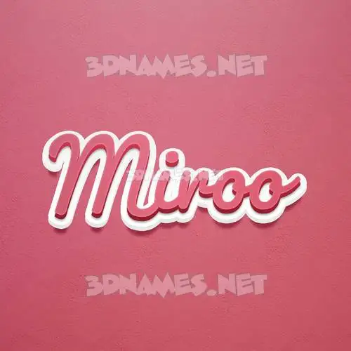 miroo in Red Scribble style - 3D name wallpaper miroo in Red Scribble style - 3D name wallpaper