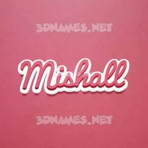 mishall in Red Scribble style - 3D name wallpaper mishall in Red Scribble style - 3D name wallpaper