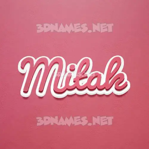 mitak in Red Scribble style - 3D name wallpaper mitak in Red Scribble style - 3D name wallpaper