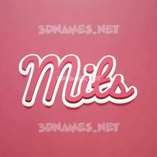 mits in Red Scribble style - 3D name wallpaper mits in Red Scribble style - 3D name wallpaper