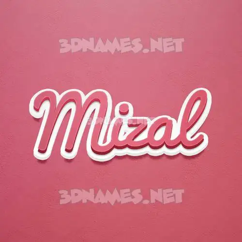 mizal in Red Scribble style - 3D name wallpaper mizal in Red Scribble style - 3D name wallpaper