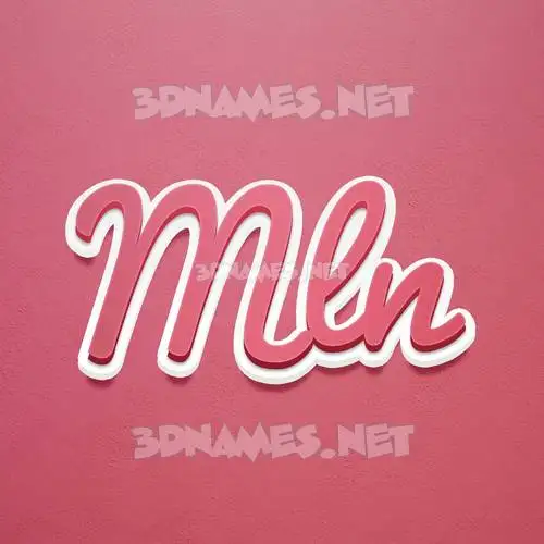 mln in Red Scribble style - 3D name wallpaper mln in Red Scribble style - 3D name wallpaper