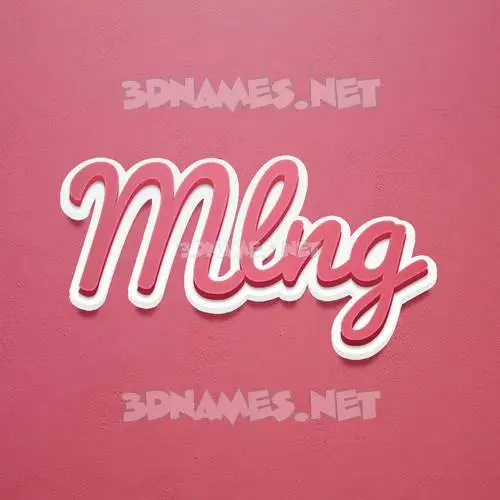 mlng in Red Scribble style - 3D name wallpaper mlng in Red Scribble style - 3D name wallpaper