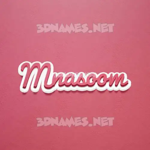 mnasoom in Red Scribble style - 3D name wallpaper mnasoom in Red Scribble style - 3D name wallpaper