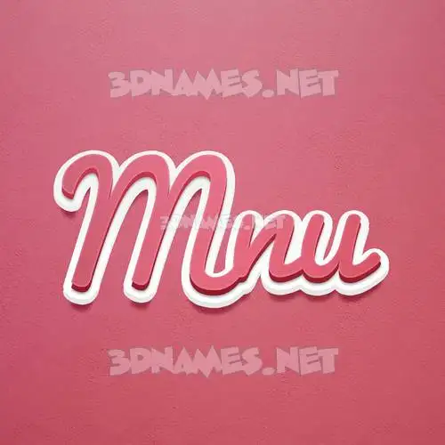 mnu in Red Scribble style - 3D name wallpaper mnu in Red Scribble style - 3D name wallpaper