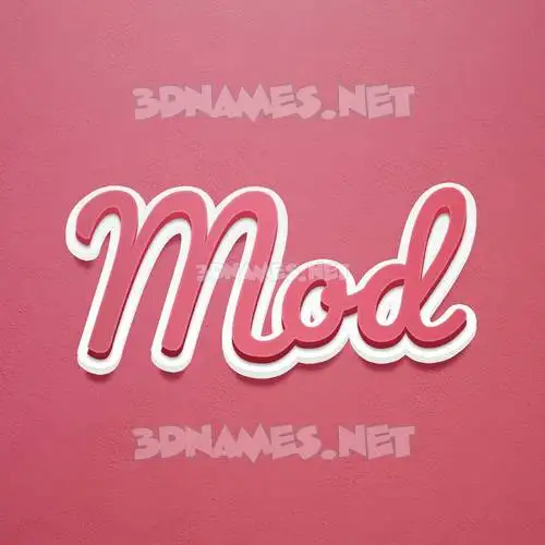 mod in Red Scribble style - 3D name wallpaper mod in Red Scribble style - 3D name wallpaper