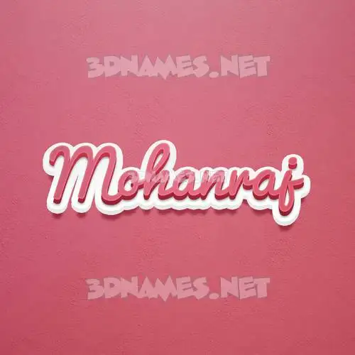 mohanraj in Red Scribble style - 3D name wallpaper