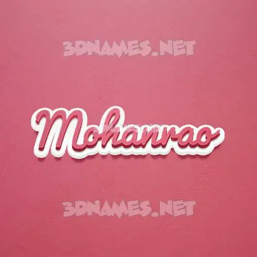 mohanrao in Red Scribble style - 3D name wallpaper
