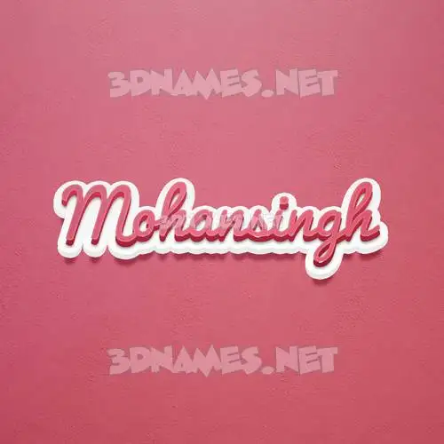 mohansingh in Red Scribble style - 3D name wallpaper