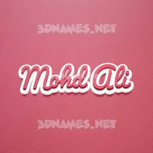 mohd ali in Red Scribble style - 3D name wallpaper mohd ali in Red Scribble style - 3D name wallpaper