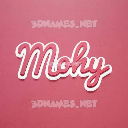 mohy in Red Scribble style - 3D name wallpaper