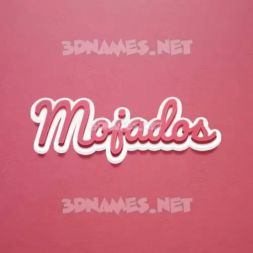 mojados in Red Scribble style - 3D name wallpaper mojados in Red Scribble style - 3D name wallpaper