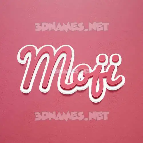 moji in Red Scribble style - 3D name wallpaper moji in Red Scribble style - 3D name wallpaper