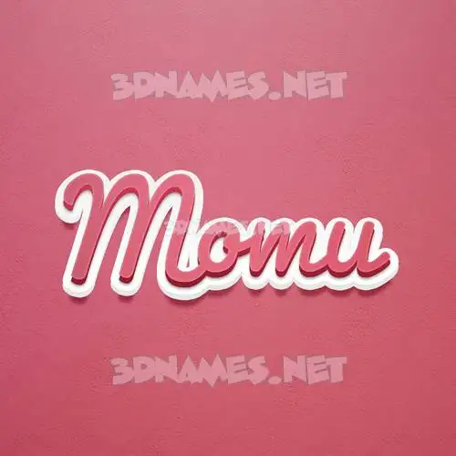 momu in Red Scribble style - 3D name wallpaper momu in Red Scribble style - 3D name wallpaper