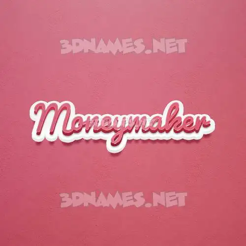 moneymaker in Red Scribble style - 3D name wallpaper