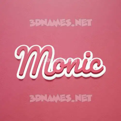 monic in Red Scribble style - 3D name wallpaper monic in Red Scribble style - 3D name wallpaper