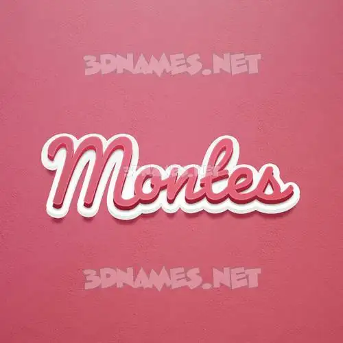 montes in Red Scribble style - 3D name wallpaper montes in Red Scribble style - 3D name wallpaper
