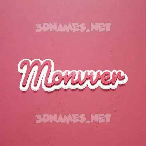 monvver in Red Scribble style - 3D name wallpaper monvver in Red Scribble style - 3D name wallpaper