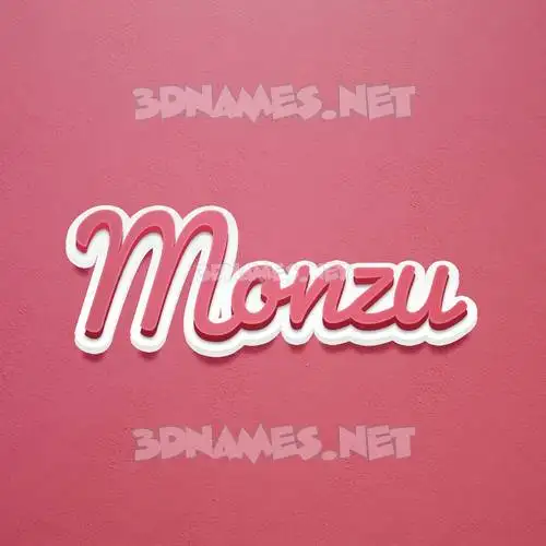monzu in Red Scribble style - 3D name wallpaper monzu in Red Scribble style - 3D name wallpaper
