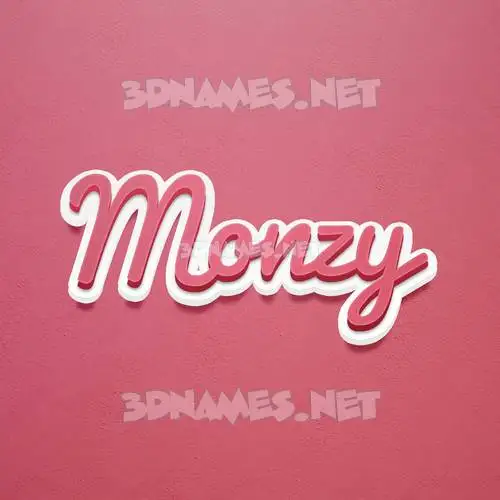 monzy in Red Scribble style - 3D name wallpaper monzy in Red Scribble style - 3D name wallpaper
