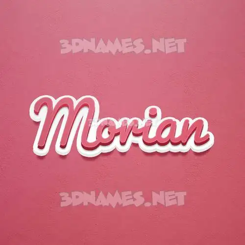 morian in Red Scribble style - 3D name wallpaper