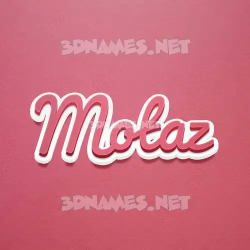 motaz in Red Scribble style - 3D name wallpaper