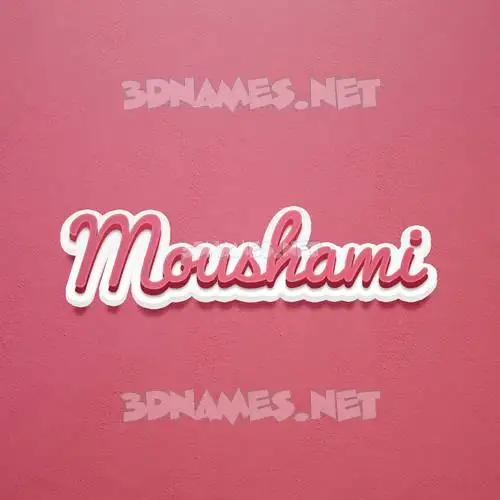 moushami in Red Scribble style - 3D name wallpaper moushami in Red Scribble style - 3D name wallpaper