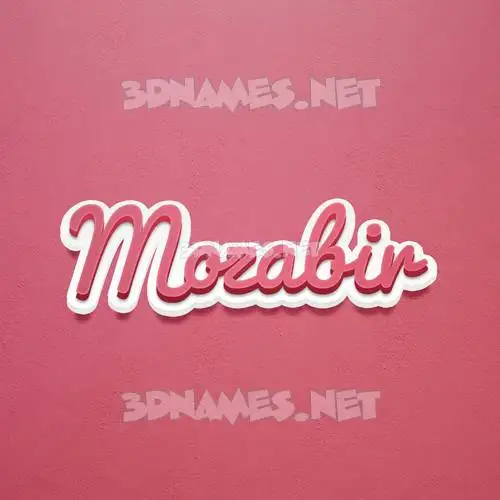 mozabir in Red Scribble style - 3D name wallpaper mozabir in Red Scribble style - 3D name wallpaper