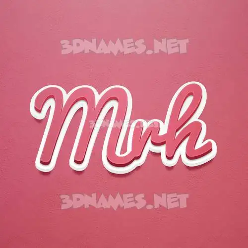 mrh in Red Scribble style - 3D name wallpaper mrh in Red Scribble style - 3D name wallpaper