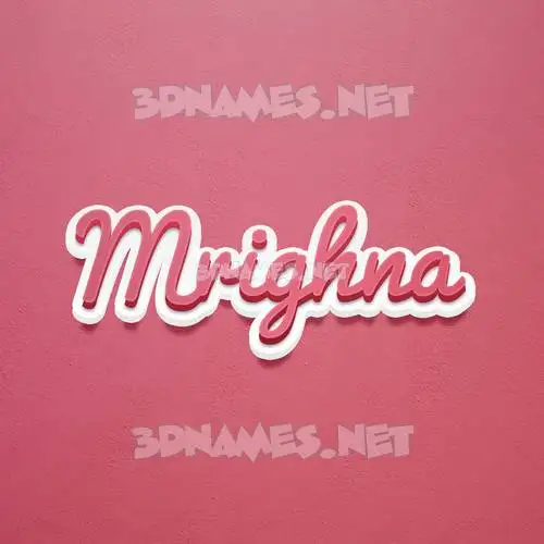 mrighna in Red Scribble style - 3D name wallpaper