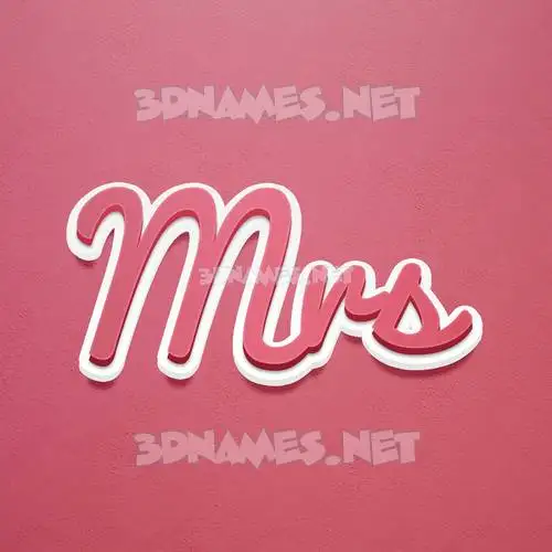 mrs in Red Scribble style - 3D name wallpaper