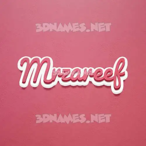 mrzareef in Red Scribble style - 3D name wallpaper mrzareef in Red Scribble style - 3D name wallpaper